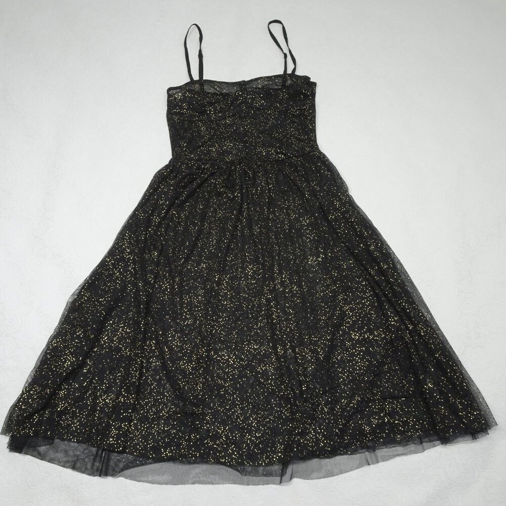 Divided by H&M Size 2 Sheer Glitter Gold Sparkle Flowy Dress